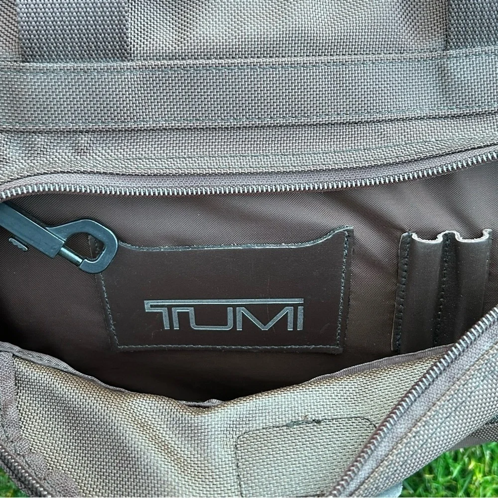 TUMI Canvas and Leather Carryon Duffle Travel Bag Chocolate Brown | Made in USA